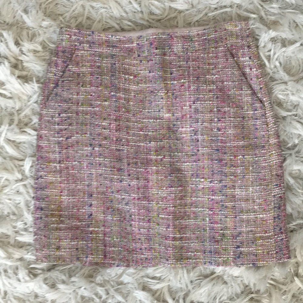 J Crew Spring-hued confetti skirt with pockets GUC
